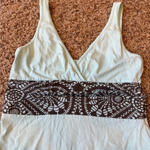 Patagonia Light Blue Dress with Black Pattern size Medium - Picture 2 of 4